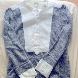 J.Crew gray sweater blouse, size S